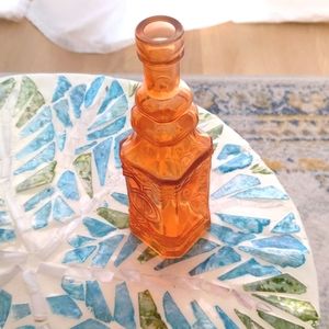 Vintage orange glass vase